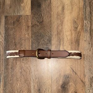 Janie and Jack Brown Braided Leather Belt Size (4-5)